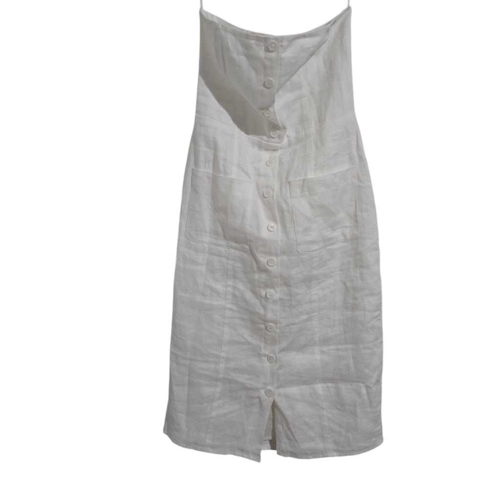 EUC Reformation‎ Prescott Linen Midi Dress White size 4